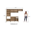 Ver imagem 4 de Cozinha Completa Modulada 4 Peças com Torre Quente para 2 Fornos e Vidro Reflecta Veneza Modulada Espresso Móveis