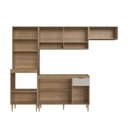 Ver imagem 3 de Cozinha Completa Modulada 4 Peças com Torre Quente para 2 Fornos e Vidro Reflecta Veneza Modulada Espresso Móveis