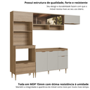 Ver imagem 6 de Cozinha Completa Modulada 4 Peças com Torre Quente para 2 Fornos e Vidro Reflecta Veneza Modulada Espresso Móveis Bege/Mel/Arenas