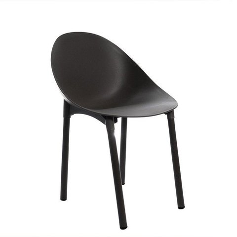 Conjunto com 2 Cadeiras para Jardim Pétala Cinza/Konkret