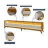 Rack para TV até 90 Polegadas com LED e Pés Madeira Maciça 260cm 100% MDF Requinte - 6