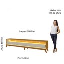 Ver imagem 5 de Rack para TV até 90 Polegadas com LED 100% MDF 260cm Pés em Madeira Requinte Marrom