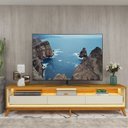 Ver imagem 1 de Rack para TV até 90 Polegadas com LED 100% MDF 260cm Pés em Madeira Requinte Marrom