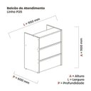 Ver imagem 2 de Balcão para Atendimento em L Completo