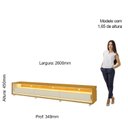 Ver imagem 4 de Rack para TV até 90 Polegadas com LED 100% MDF 260cm Rodízios Requinte Yescasa Marrom