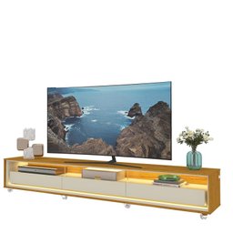 Rack para TV até 90 Polegadas com LED e Rodízios 260cm 100% MDF Requinte - 6