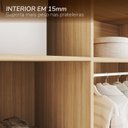 Ver imagem 7 de Guarda-Roupa Americano Casal 6 Portas 100% MDF Pérola Yescasa Bege/Carvalho/Off White
