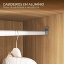 Ver imagem 5 de Guarda-Roupa Americano Casal 6 Portas 100% MDF Pérola Yescasa Bege/Carvalho/Off White