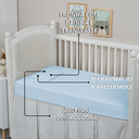 Ver imagem 5 de 2 Fronha para Berço de Bebê 200 Fios Extra Macio 100% Algodão:azul Piscina