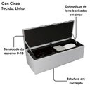 Ver imagem 4 de Recamier Calcadeira Bau 140 Cm Dalia Linho Cinza Artte Cinza