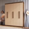 Guarda Roupa Casal Mdf New York 21706 6 Portas 2 Gavetas - 1