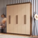 Ver imagem 1 de Guarda Roupa Casal Mdf New York 21706 6 Portas 2 Gavetas