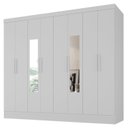 Ver imagem 5 de Guarda-roupa Casal 100% MDF com Espelho 8 Portas 4 Gavetas Jatobá Yescasa 
