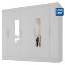 Ver imagem 2 de Guarda-roupa Casal 100% MDF com Espelho 8 Portas 4 Gavetas Jatobá Yescasa 