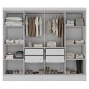 Ver imagem 3 de Guarda-roupa Casal 100% MDF com Espelho 8 Portas 4 Gavetas Jatobá Yescasa 