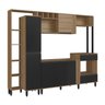Cozinha Modular Compacta 06 Portas, Adega e 02 Nichos para Forno Laura - 2