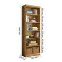 Ver imagem 4 de Estante de Livros 61CMX183CM 5 Prateleiras Marrom/Freijó Toq