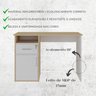Escrivaninha Compacta Para Home Office Com 1 Porta 1 Gaveta Com Chave E 1 Nicho Hall - 11