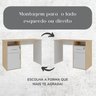 Escrivaninha Compacta Para Home Office Com 1 Porta 1 Gaveta Com Chave E 1 Nicho Hall - 5