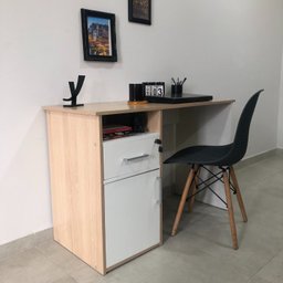 Escrivaninha Compacta Para Home Office Com 1 Porta 1 Gaveta Com Chave E 1 Nicho Hall - 7