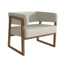 Ver imagem 2 de Poltrona Decorativa em Madeira Maciça com Braço Bria