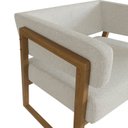 Ver imagem 5 de Poltrona Decorativa em Madeira Maciça com Braço Bria