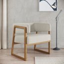 Ver imagem 1 de Poltrona Decorativa em Madeira Maciça com Braço Bria