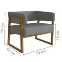 Ver imagem 3 de Poltrona em Madeira Maciça com Braço Bria