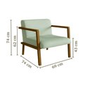 Ver mais imagens de Poltrona em Madeira Maciça com Braço Gandia