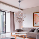 Ver imagem 3 de Lustre Pendente Candelabro Para Sala France Nice 5 Lâmpadas E14 Bivolt:Champagne/110V/220V