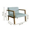 Ver mais imagens de Poltrona em Madeira Maciça com Braço Gandia