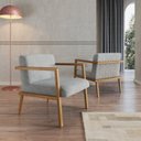 Ver imagem 1 de Poltrona em Madeira Maciça com Braço Gandia