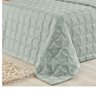 Cobre Leito Queen 3 peças Colcha Micropercal 200 Fios Celeste Verde Chá - 4