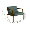 Ver mais imagens de Poltrona em Madeira Maciça com Braço Gandia