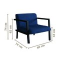 Ver mais imagens de Poltrona em Madeira Maciça com Braço Gandia