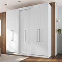 Ver imagem 2 de Guarda-roupa Oxford 6 Portas 2 Gavetas 9 Prateleiras - Casajá - Branco
