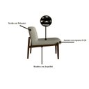 Ver imagem 4 de Poltrona Decorativa Madeira Maciça Jequitibá Assento com Persintas Narvi