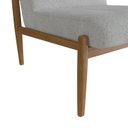 Ver mais imagens de Poltrona Decorativa Madeira Maciça Jequitibá Assento com Persintas Narvi