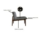 Ver imagem 4 de Poltrona Decorativa Madeira Maciça Jequitibá Assento com Persintas Narvi