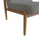 Ver mais imagens de Poltrona Decorativa Madeira Maciça Jequitibá Assento com Persintas Narvi 