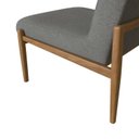 Ver imagem 7 de Poltrona Decorativa Madeira Maciça Jequitibá Assento com Persintas Narvi 