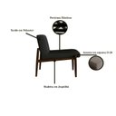 Ver imagem 4 de Poltrona Decorativa Madeira Maciça Jequitibá Assento com Persintas Narvi 