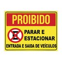 Ver imagem 1 de Placa Proibido Parar E Estacionar 30x40cm TaColado 03 Unidades