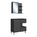 Ver imagem 2 de Gabinete de Banheiro 80cm Paula com Espelheira 01 Porta sem Cuba