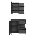 Ver imagem 3 de Gabinete de Banheiro 80cm Paula com Espelheira 01 Porta sem Cuba