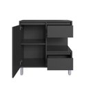 Ver imagem 7 de Gabinete de Banheiro 80cm Paula com Espelheira 01 Porta sem Cuba