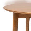 Ver imagem 6 de Mesa de Jantar Madeira Maciça Redonda 4 Lugares Olmo Marrom/Mel