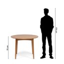 Ver imagem 4 de Mesa de Jantar Madeira Maciça Redonda 4 Lugares Olmo Marrom/Mel