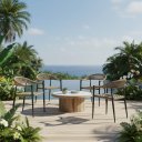 Ver imagem 1 de Kit 4 Cadeiras Trançadas Área Externa Piscina Gourmet Trancoso Rivatti