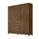 Ver imagem 1 de Guarda Roupa 6 Portas New Avaí Castanho Wood 896331 Moval